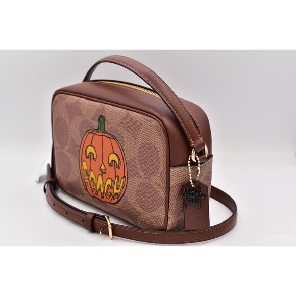 Coach Jamie Camera Bag In Signature Canvas With Halloween Print Pumpkin NWT 2025 - Picture 9 of 16
